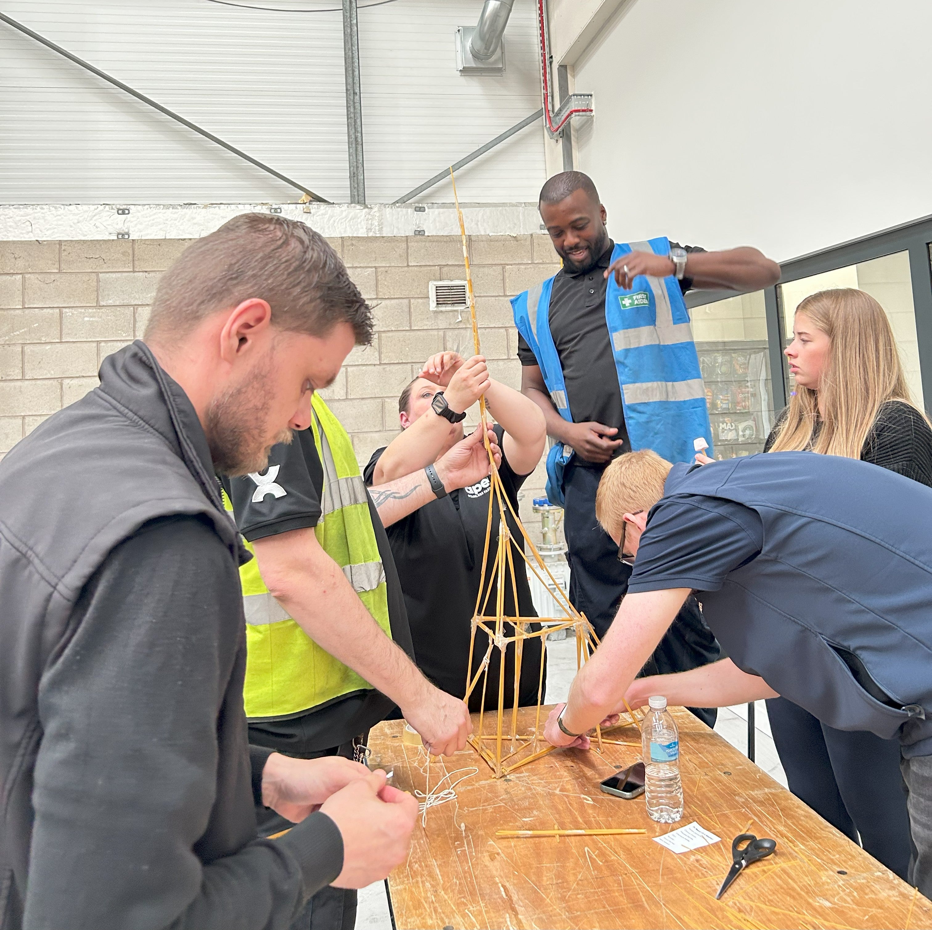Team building challenge at Apex staff event